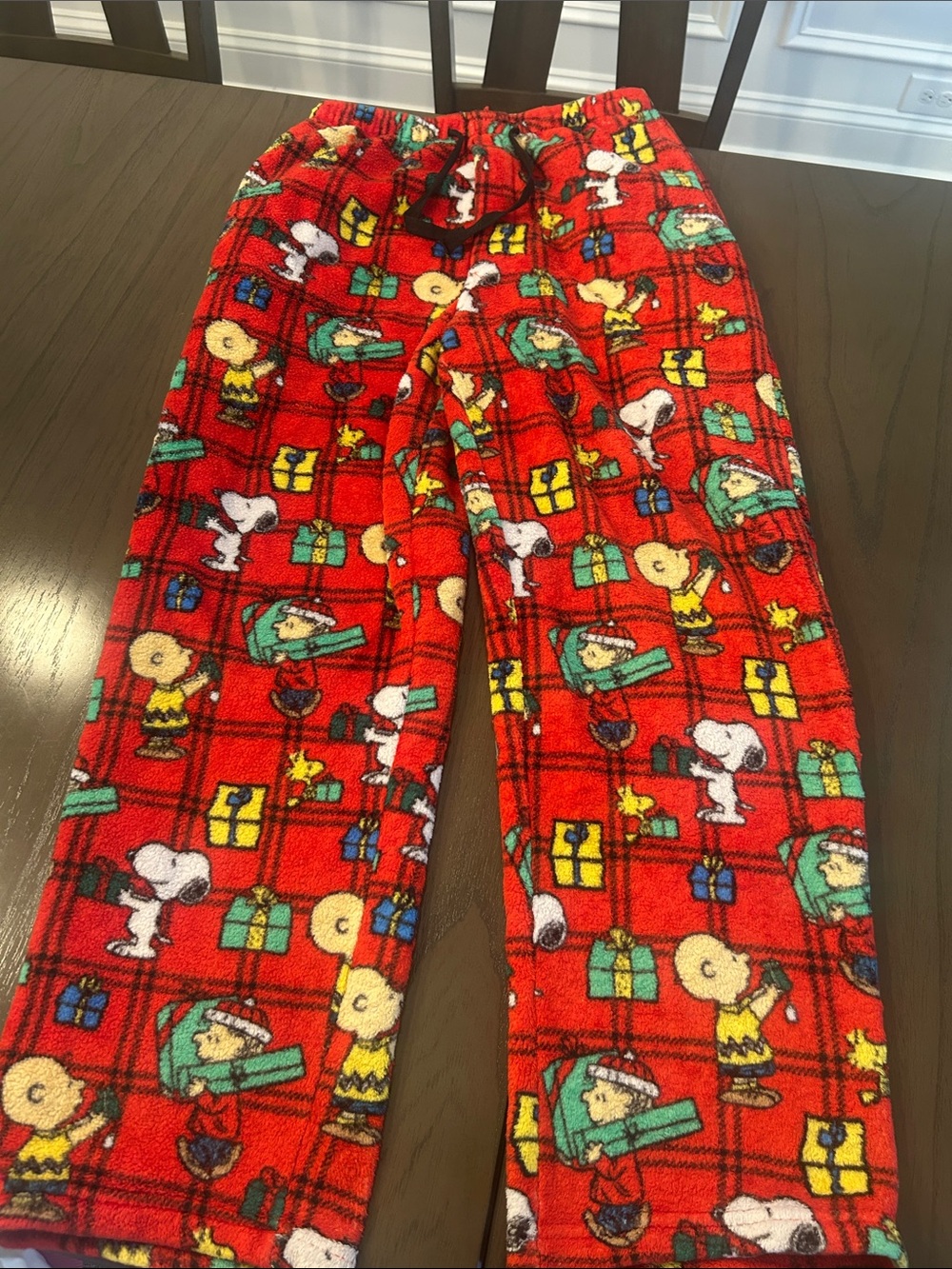 Men’s Red Snoopy & Friends Holiday Fleece Pajama Pants